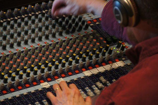 A mixing desk for editing the EQ and levels of your podcast
