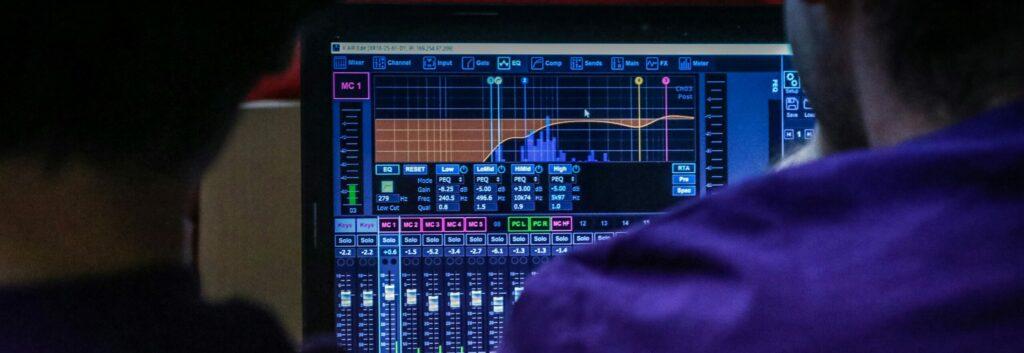 audio engineer fixing linear phase