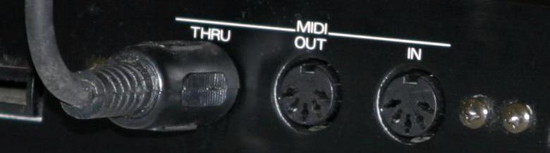 MIDI input and output interface with midi audio cables