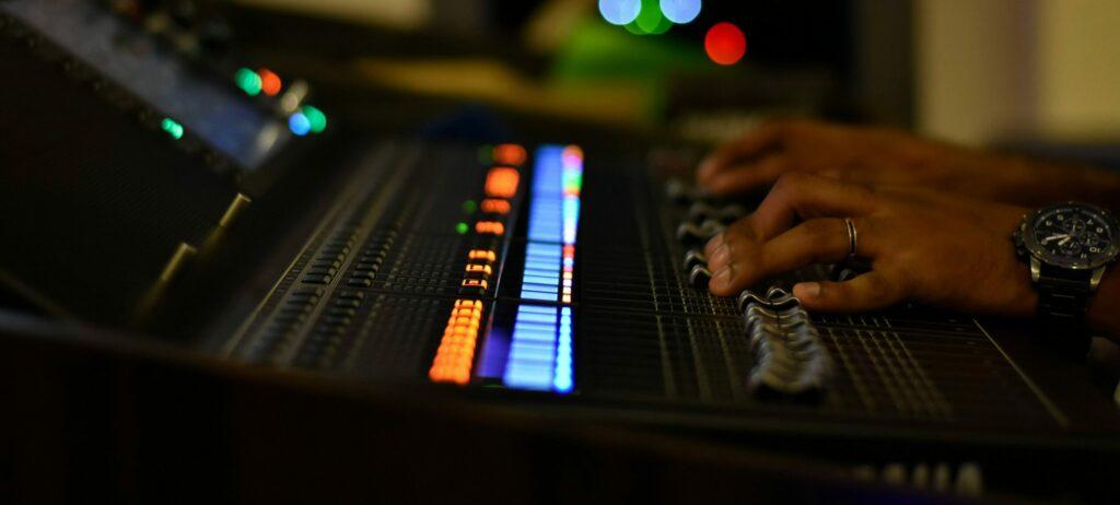 audio engineer with eq parameters