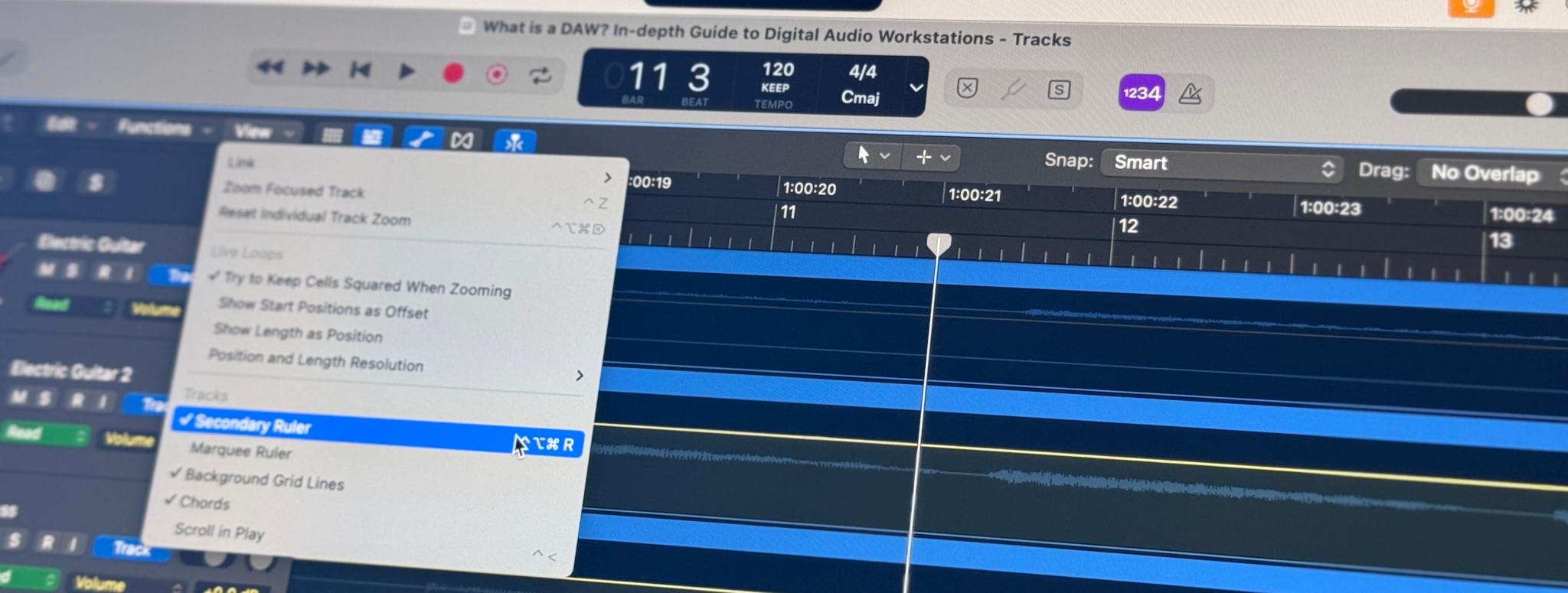 Timeline and Editing Options in Logic Pro