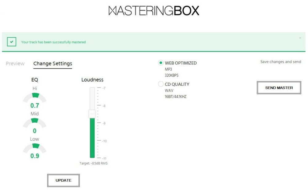 MasteringBOX, to Free online Mastering MasteringBOX