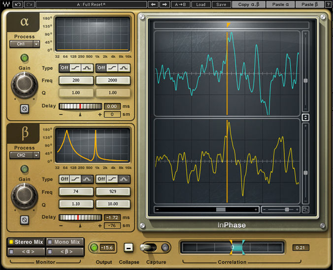 Waves InPhase for drum mixing