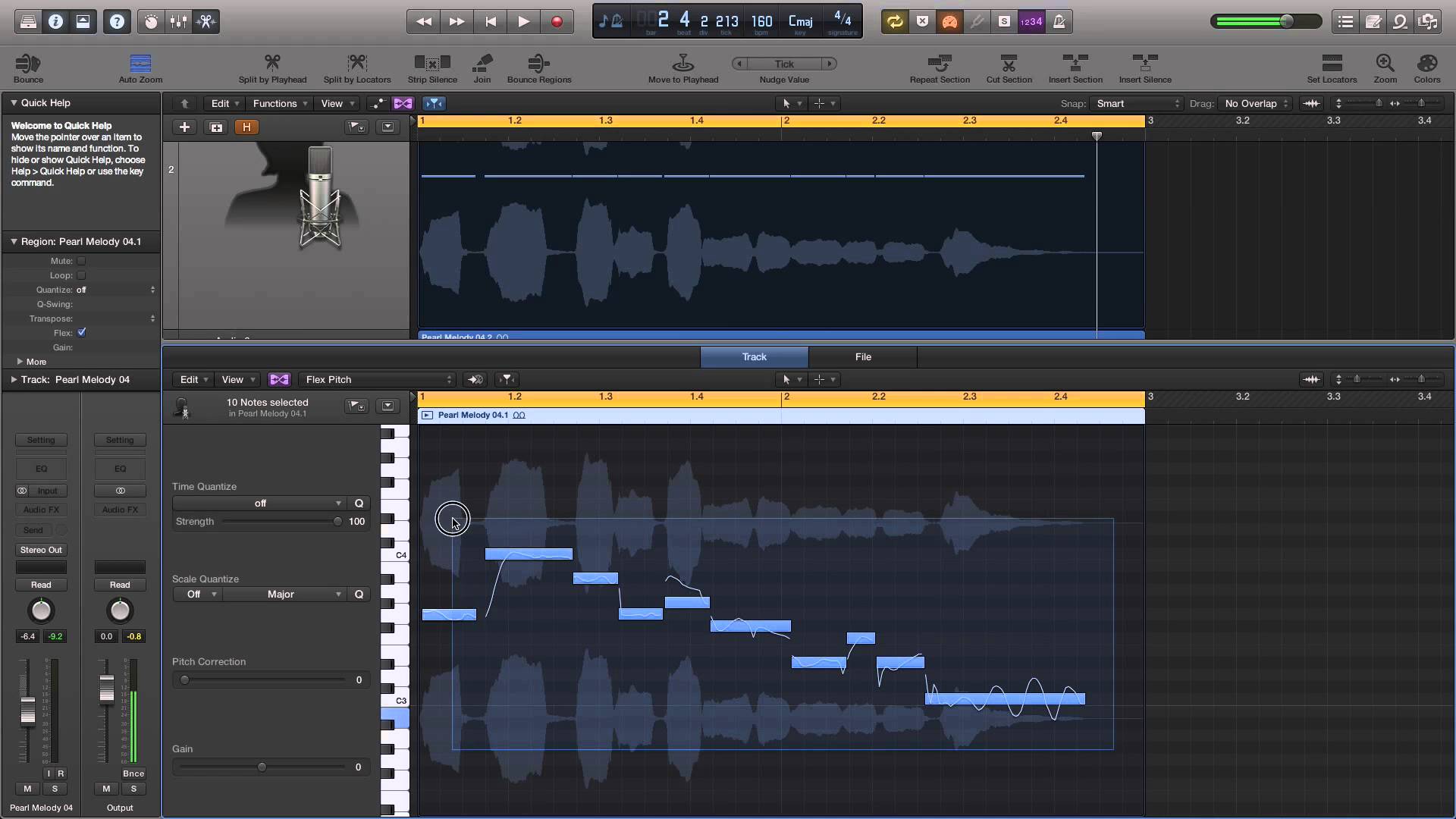 pitch correction logic pro x