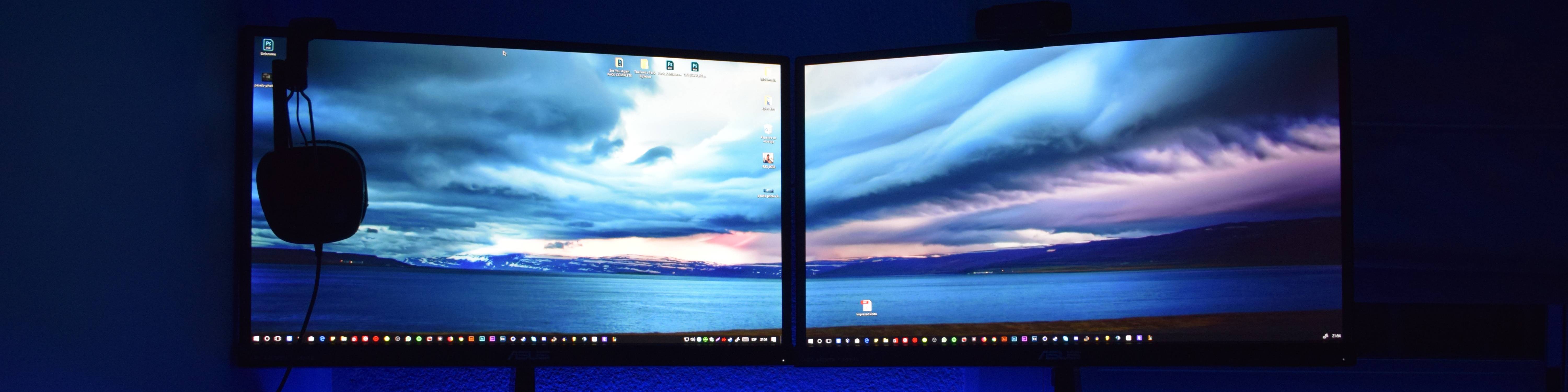Two Computer Monitor Screens