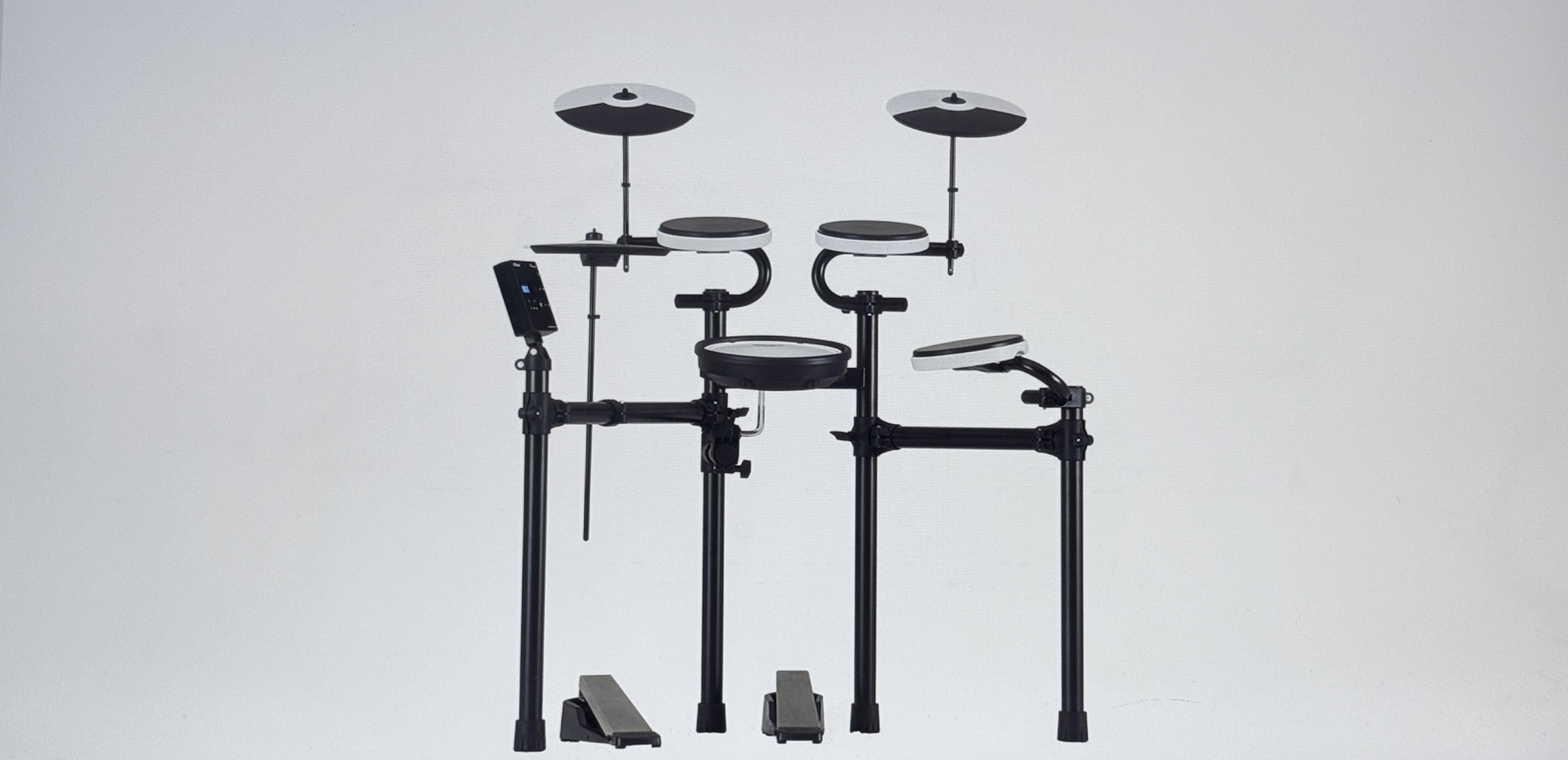 Electronic drum kit with pads and pedals